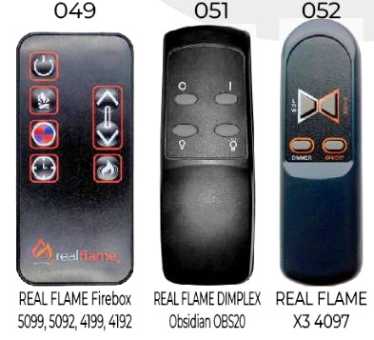 Пульты для  REAL FLAME  MOONBLAZE, MAJESTIC, FOBOS, INTERFLAME BLT-999A-1 и др. - аналоги