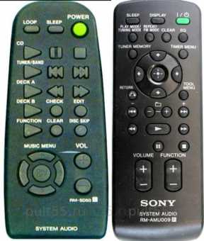 Пульты для Sony system audio (муз.центров) другие - аналоги